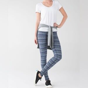 Lululemon Wunder Under Pant III in Space Dye Twist Sapphire Blue Multi size 8